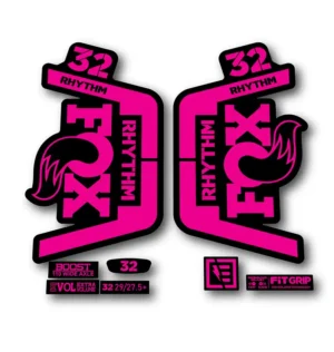 Fox 32 Rhythm Fork Stickers 2018 2019 fluorescent pink