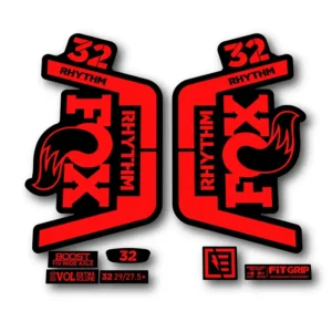 Fox 32 Rhythm Fork Stickers 2018 2019 fluorescent red