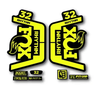 Fox 32 Rhythm Fork Stickers 2018 2019 fluorescent yellow