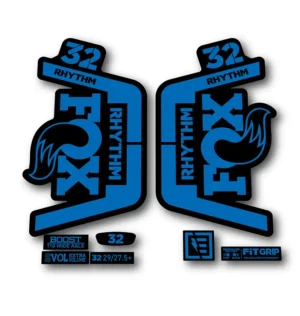 Fox 32 Rhythm Fork Stickers 2018 2019 hope blue