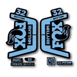 Fox 32 Rhythm Fork Stickers 2018 2019 light blue
