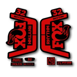 Fox 32 Rhythm Fork Stickers 2018 2019 red