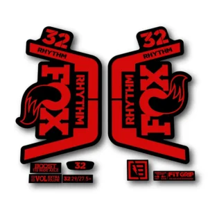 Fox 32 Rhythm Fork Stickers 2018 2019 red