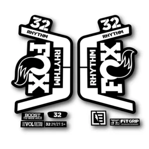 Fox 32 Rhythm Fork Stickers 2018 2019 white