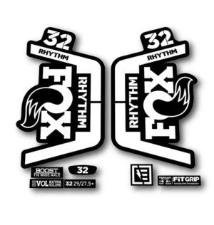 Fox 32 Rhythm Fork Stickers 2018 2019 white