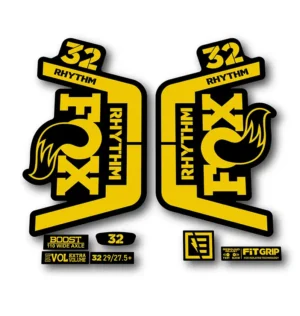 Fox 32 Rhythm Fork Stickers 2018 2019 yellow