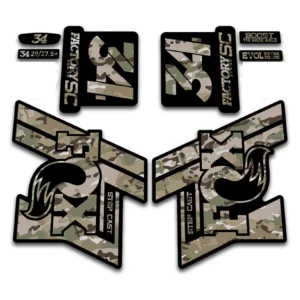 Fox 34 FACTORY Step Cast fork stickers 2019 2020 camo
