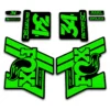 Fox 34 FACTORY Step Cast fork stickers 2019 2020 fluorescent green