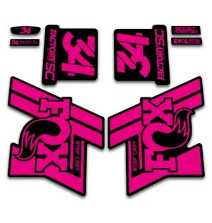 Fox 34 FACTORY Step Cast fork stickers 2019 2020 fluorescent pink