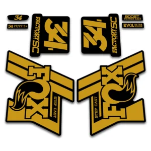 Fox 34 FACTORY Step Cast fork stickers 2019 2020 gold