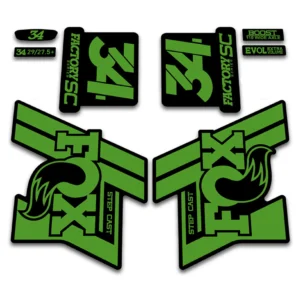 Fox 34 FACTORY Step Cast fork stickers 2019 2020 green