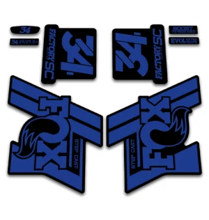 Fox 34 FACTORY Step Cast fork stickers 2019 2020 hope blue