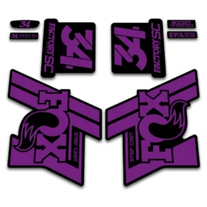 Fox 34 FACTORY Step Cast fork stickers 2019 2020 hope purple
