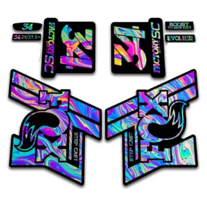 Fox 34 FACTORY Step Cast fork stickers 2019 2020 oilslick