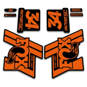 Fox 34 FACTORY Step Cast fork stickers 2019 2020 orange