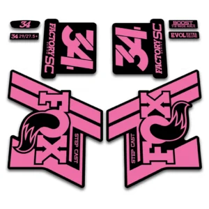 Fox 34 FACTORY Step Cast fork stickers 2019 2020 pink