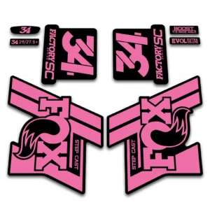 Fox 34 FACTORY Step Cast fork stickers 2019 2020 pink