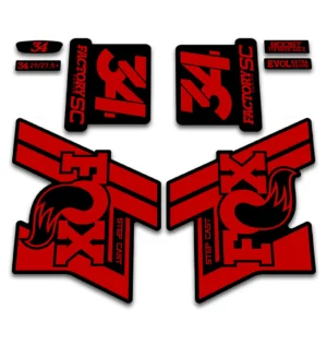 Fox 34 FACTORY Step Cast fork stickers 2019 2020 red