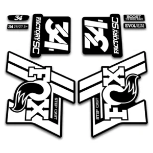 Fox 34 FACTORY Step Cast fork stickers 2019 2020 white