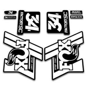 Fox 34 FACTORY Step Cast fork stickers 2019 2020 white