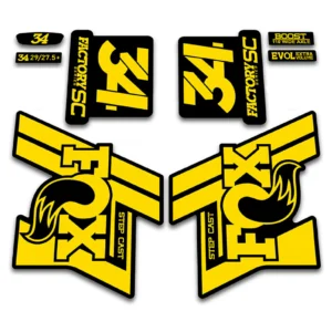 Fox 34 FACTORY Step Cast fork stickers 2019 2020 yellow