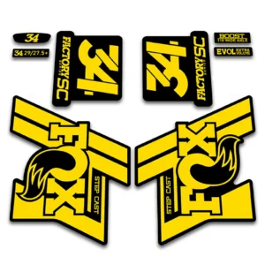 Fox 34 FACTORY Step Cast fork stickers 2019 2020 yellow