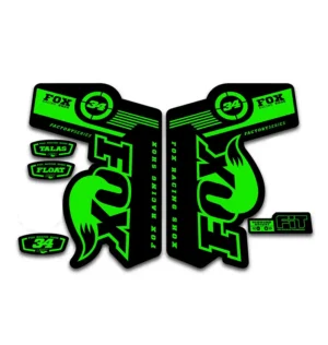 Fox 34 Talas Fork Stickers 2011 2014 fluorescent green