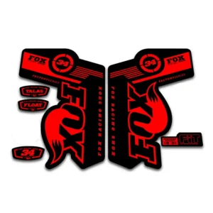 Fox 34 Talas Fork Stickers 2011 2014 fluorescent red