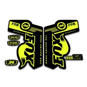 Fox 34 Talas Fork Stickers 2011 2014 fluorescent yellow