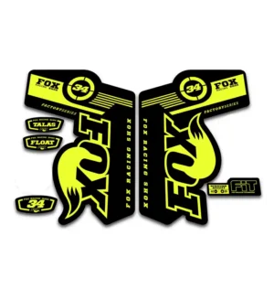 Fox 34 Talas Fork Stickers 2011 2014 fluorescent yellow