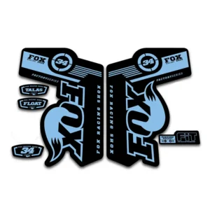 Fox 34 Talas Fork Stickers 2011 2014 light blue
