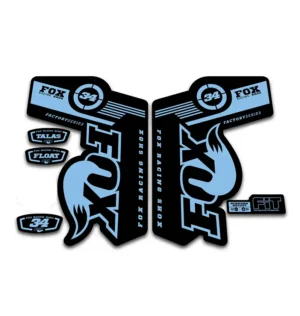 Fox 34 Talas Fork Stickers 2011 2014 light blue