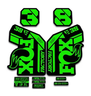 Fox 38 Ebike Fork Stickers 2021 Grip2 fluorescent green