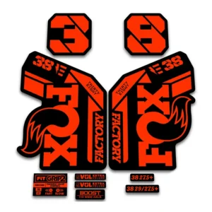 Fox 38 Ebike Fork Stickers 2021 Grip2 fluorescent orange