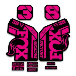 Fox 38 Ebike Fork Stickers 2021 Grip2 fluorescent pink