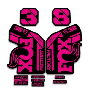 Fox 38 Ebike Fork Stickers 2021 Grip2 fluorescent pink