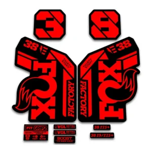 Fox 38 Ebike Fork Stickers 2021 Grip2 fluorescent red
