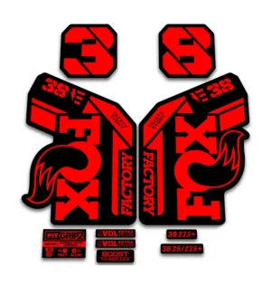 Fox 38 Ebike Fork Stickers 2021 Grip2 fluorescent red