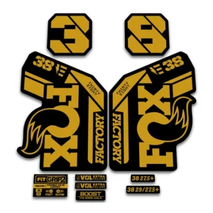 Fox 38 Ebike Fork Stickers 2021 Grip2 gold