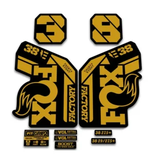 Fox 38 Ebike Fork Stickers 2021 Grip2 gold