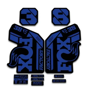 Fox 38 Ebike Fork Stickers 2021 Grip2 hope blue