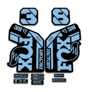 Fox 38 Ebike Fork Stickers 2021 Grip2 light blue