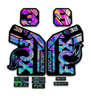 Fox 38 Ebike Fork Stickers 2021 Grip2 oilslick