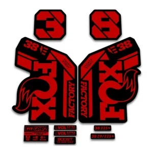 Fox 38 Ebike Fork Stickers 2021 Grip2 red