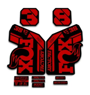 Fox 38 Ebike Fork Stickers 2021 Grip2 red