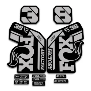 Fox 38 Ebike Fork Stickers 2021 Grip2 silver