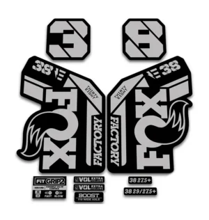 Fox 38 Ebike Fork Stickers 2021 Grip2 silver