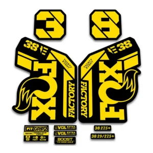 Fox 38 Ebike Fork Stickers 2021 Grip2 yellow