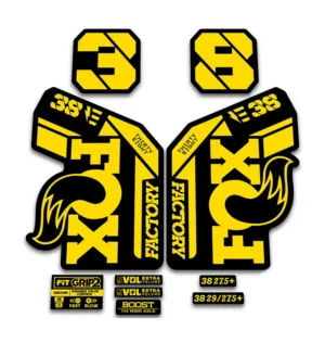 Fox 38 Ebike Fork Stickers 2021 Grip2 yellow