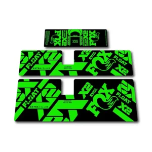 Fox Float X2 Rear Shock Stickers 2021 2023 fluorescent green